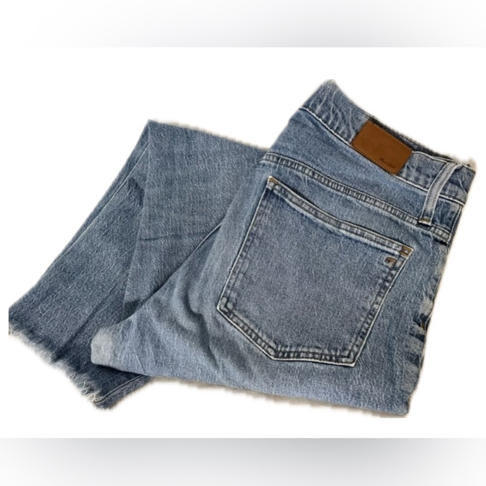 Madewell The Perfect Vintage Crop Blue Denim Jeans Womens Size 31